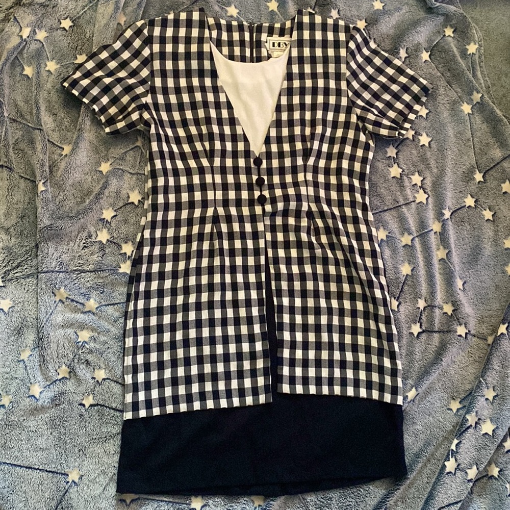 Vintage DBY Plaid Suit Dress